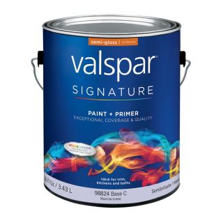 Valspar Signature Signature White Semi Gloss Latex Interior Paint and Primer in One (Actual Net Contents 116 fl oz)