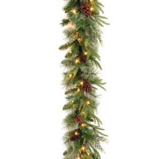 National Tree Company 9 ft. FEEL REAL® Colonial Garland with Clear