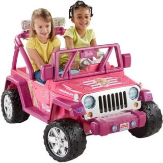 Fisher Price Power Wheels Barbie Deluxe Jeep Wrangler 12 Volt Battery Powered Ride On