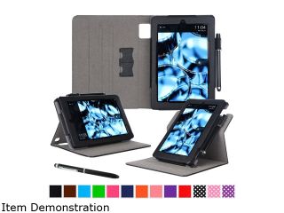 roocase Dual View PU Leather Folio Case Smart Cover Stand for  Fire HD 7 (2014), Black