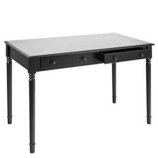 Home Decorators Collection Satin 2 Drawer Writing Desk in Black HO8801