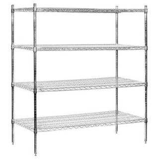 4 Shelf Stationary Storage in Chrome Finish