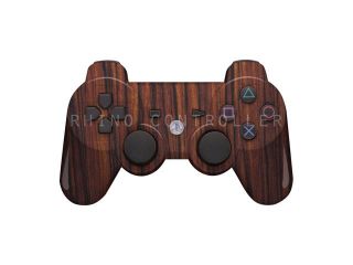 PS3 controller  Wireless Glossy  WTP 623 Dark Chocolate Straight Grain Custom Painted  Without Mods
