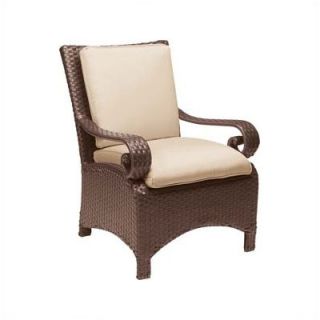Carlton Wicker Dining Arm Chair with Cushion