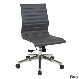  Grey Mid Back Eco Leather Office Star Products Armless Mid Back