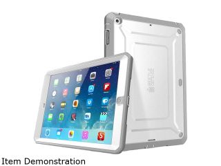 i Blason  White/Gray  SUPCase Beetle Defense Series Full body Hybrid Protective Case with Built in Screen Protector for Apple iPad Mini with Retina DisplayModel Sup MN2 Defense WhiteGray