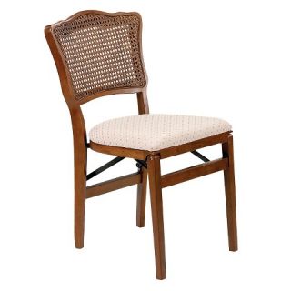 Stakmore French Cane Folding Chair   Fruitwood (Set of 2)