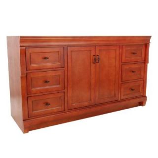 Foremost Naples 60 in. Vanity Cabinet Only in Warm Cinnamon for Single Bowl NACA6022D1
