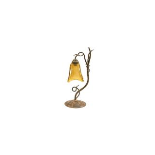 Creative Creations 20 in Rust Table Lamp with Glass Shade