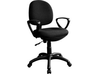 Furinno WA 213 Hidup Mid Back Fabric Office Task Chair, Black