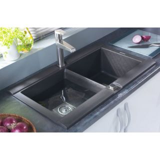 Astracast 33 x 20 Geo Granite ROK Double Bowl Kitchen Sink