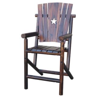 Char Log Cut Out Star Bar Arm Chair I by LeighCountry