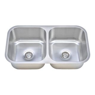 Craftsmen Series 32.5 x 32.13 Equal Double Bowl Kitchen Sink by