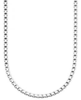 Giani Bernini Sterling Silver Necklace, 30 Box Chain   Necklaces