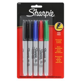 Sharpie Fine Point Assorted Permanent Markers (Pack of 5)