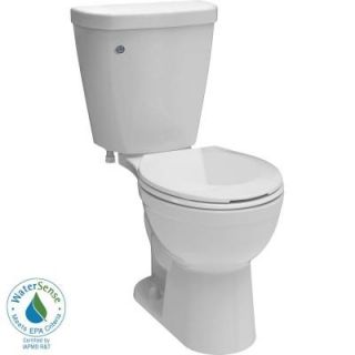 Delta Brevard 2 piece 1.28 GPF Round Toilet in White with FlushIQ C41903T WH