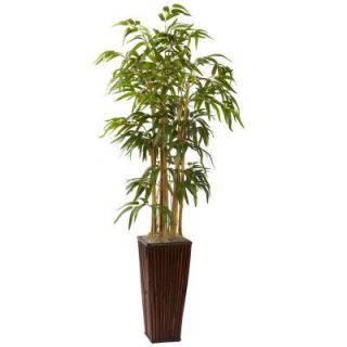 Nearly Natural 4 ft. Bamboo with Decorative planter 6737