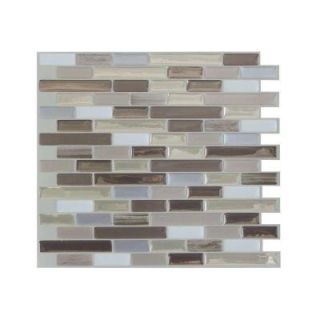 Smart Tiles Muretto Durango 9.1 in. x 10.2 in. Peel and Stick Mosaic Decorative Wall Tile Backsplash in Beige (12 Pack) SM1053 12