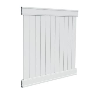 Freedom Ready To Assemble Everton White Vinyl Privacy Fence Panel (Common 6 ft x 6 ft; Actual 5.83 ft x 5.83 ft)