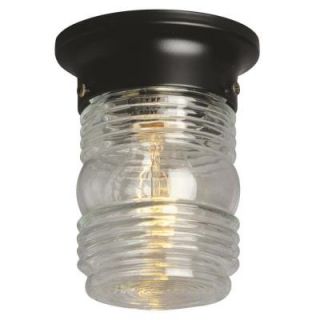 Filament Design Negron 1 Light Black Incandescent Flush Mount CLI XY5602290