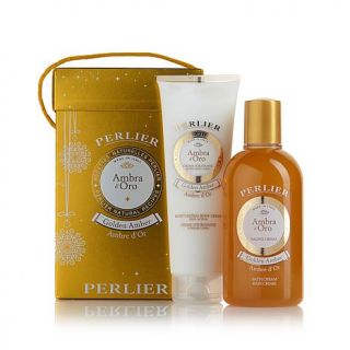 Perlier Golden Amber Cream Bath & Body Cream Set   7890055