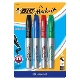 Bic Mark It 4ct Asst. Chisel tip Permanent Marker