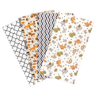 Trend Lab Friendly Forest Deluxe Flannel Burp Cloths (Set of 4