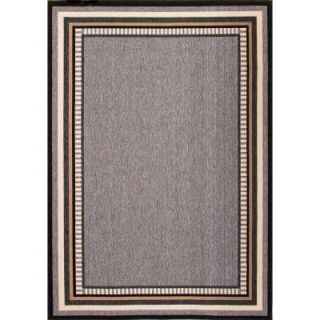 Home Decorators Collection Hand Made Black Ink 7 ft. 11 in. x 10 ft. Geometric Area Rug RUG121716