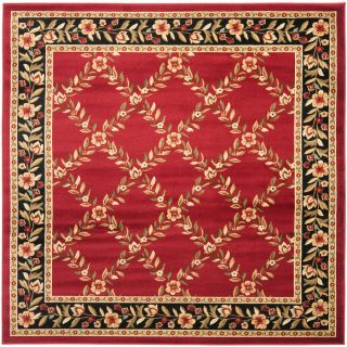 Safavieh Lyndhurst Red and Black Square Indoor Machine Made Area Rug (Common 7 x 7; Actual 79 in W x 79 in L x 0.58 ft Dia)