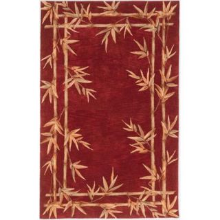 KAS Rugs Sparta Red Bamboo Border Area Rug