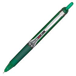 Pilot Precise V5 Liquid Ink Retractable Rollerball Pens Extra Fine Point 0.5 mm Assorted Barrels Green Ink Pack Of 12