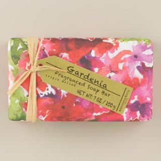 A&G Gardenia Watercolor Bar Soaps, Set of 2