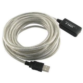 INSTEN Active USB 2.0 Type A to A 16 foot Translucent Extension Cable