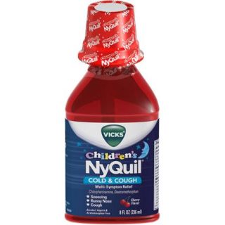 Vicks Children's NyQuil Cold & Cough Multi Symptom Relief Cherry Flavor Cold Medicine, 8 fl oz