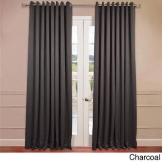 EFF Extra Wide Thermal Blackout Grommet Top 84 inch Curtain Panel Charcoal