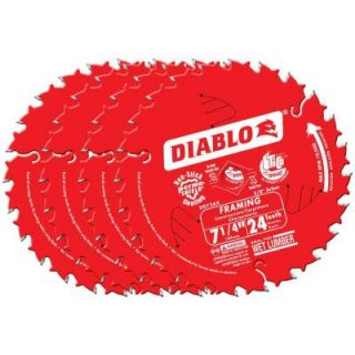 Diablo 7 1/4 in. x 24 Tooth Framing Saw Blade (4 Pack) D0724R004