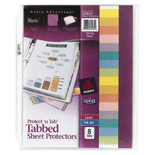 Load Clear Sheet Protectors w/Eight Tabs, Letter