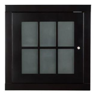 Home Decorators Collection Zen Stackable Cube with Glass Door in Espresso ZEEW1814