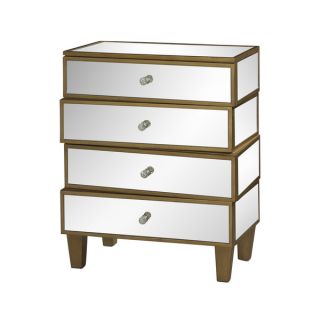 Oh Home Funky Fun Gold and Mirror drawer Chest