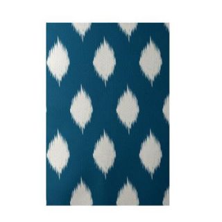 E By Design Geometric Teal Indoor/Outdoor Area Rug
