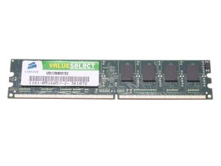 CORSAIR ValueSelect 512MB 240 Pin DDR2 SDRAM DDR2 667 (PC2 5300) Desktop Memory Model VS512MB667D2
