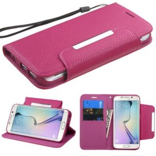 Insten Leather Wallet Flap Pouch Phone Case Cover Lanyard with Stand