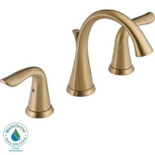 Delta Lahara 8 in. Widespread 2 Handle High Arc Bathroom Faucet in Champagne Bronze 3538LF CZMPU