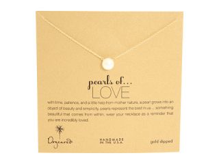 Dogeared Pearls of Love Necklace Gold Dipped