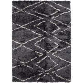 2' x 3' Dark Paths Charcoal and Light Gray Hand Tufted Area Throw Rug