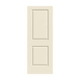 JELD WEN 30 in. x 80 in. Molded Smooth 2 Panel Square Primed White Solid Core Composite Interior Door Slab 223416