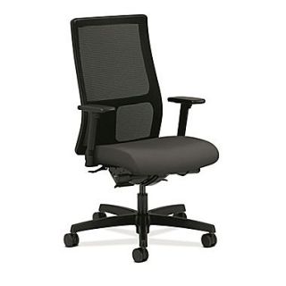 HON HONIW108CU19 Ignition Fabric Mid Back Mesh Office Chair with Adjustable Arms, Iron Ore