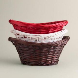 Red Willow Scooped Oval Baskets