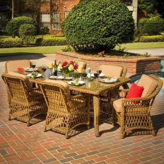 Everglades 6 person Resin Wicker Patio Dining Set   Shopping