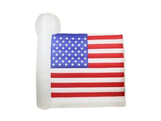 6' Inflatable Lighted Fourth of July American Flag Yard Art Decoration